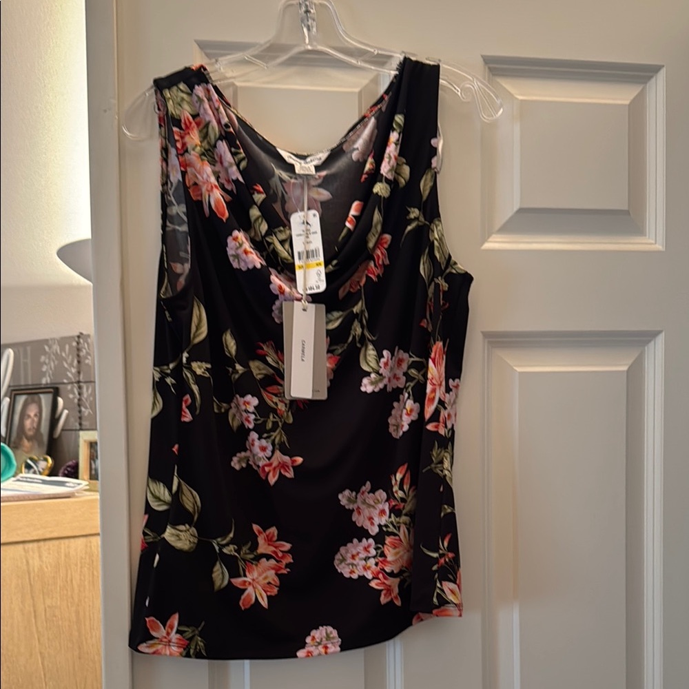 Tommy Bahama Black Floral Tank Top